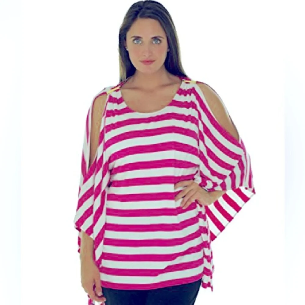 MICHAEL KORS open shoulder oversized top